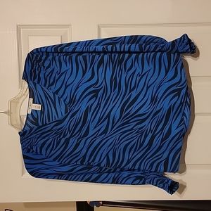 White House Black Market Zebra print blouse XS